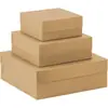 Caixa de presente (com tampa) Kraft Md 21X21X8 Quadrada