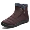 Zapatos de algodón mujer invierno poliuretano botas largas cálidas de caña alta pareja talla grande botas de nieve con forro de felpa engrosadas protección contra el frío