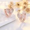 Qiao Lanxuan Nueva Hebilla para Oreja Mujer Estilo Coreano Fresco Diamante Lazo Pendientes Dulces Joyería Joyería para Mujer Fábrica de Joyería