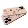Funda Animales de Cuadros Rojos Adecuada para Apple 17 Pro Max, Linda de Dibujos Animados iPhone 16 Pro Cobertura Total de Lente, Modelo Nuevo para 15