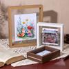 Suporte de Display para Porta-Retrato de Vidro Dupla Face Atacado Estilo Europeu Borda Reta Painel de Densidade Porta-Retrato Moldura Vazia Porta-Retrato 6 polegadas Porta-Retrato DIY