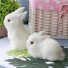 Adornos de animales de pelo de conejo de simulación, juguetes de animales de conejo de simulación, decoraciones para el hogar al por mayor