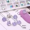 K9 Nuevos Pedrería de Uñas Redondas de 6 mm con Base Puntiaguda de Gama Alta, Pedrería Tridimensional Super Brillante para Decoración de Uñas de Vidrio DIY