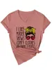 Comercio Exterior Transfronterizo de Amazon Me Gusta Asesinar Gafas Rojas Cinta para el Cabello Amarilla Nueva Camiseta de Moda para Mujer de Manga Corta
