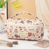 Bolsa Cosmética Estilo Coreano Nueva Gran Capacidad Acolchada Portátil Bolsa de Almacenamiento Diseño Nicho Alto Valor Bolsa de Aseo de Dibujos Animados