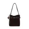 Moda 2025 Nuevo Elegante Versátil Retro Gamuza Bolso de Mano Bolso de Hombro Bolso Pequeño de Moda