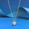 Lulutong Joias 2025 Novo Colar de Prata Esterlina Pingente de Coração Colar Dourado Prateado Colar Feminino Temperamento Casual