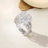 Anel Tijolo Feminino Design Nicho High-End Luxo Acessível Moda Europeia e Americana Criativo Zircônia Banhado a Ouro Ajustável Anel Aberto