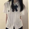 Camisa de uniforme jk estilo japonés original estilo preppy ortodoxo verano manga corta plisado de órgano uniforme de clase falda plisada traje camisa