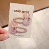 Accesorio Rosa Brillante de Diamante para el Cabello de Conejo para Niños, Lindo Pasador de Estrella de Lentejuelas, Goma para el Cabello para Niñas, Flequillo de Bebé
