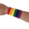Protetor de pulso feminino ins Fashion Trend Cute Color Thin Rainbow Student Campus Sports Protetor de pulso Cyber Red Sleeve