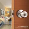 Cerradura Negra para Puerta, Cerradura Esférica Universal para el Hogar, Cerradura para Puerta Interior de Dormitorio y Baño, Cerradura Antigua para Puerta de Madera, Cerradura de Tres Barras