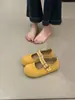 Zapatos Mary Jane de Tejido Mate Vintage sin Cordones para Aumentar la Altura 4cm, Estilo Birkenstock, para Mujeres Menudas