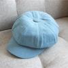 Gorra octogonal de mezclilla retro para mujer, otoño, Corea del Sur, compras, moda casual, hipster, gorra de repartidor, boina estilo coreano