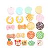 Sándwich de simulación galleta rollo de toalla plato de cena accesorios de resina cargador diy cubierta protectora agujero zapatos zapatos flor