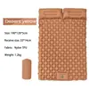 Colchoneta Inflable Auto-Inflable para Acampar al Aire Libre con Bomba de Pie, TPU con Forma de Diamante y Almohada para Esterilla de Dormir de Tienda de Campaña