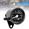 Venda quente de fábrica medidor de quilometragem dupla para motocicleta LED pointer retro velocímetro tacômetro medidor pequeno
