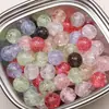Contas Redondas de Resina 10mm, Contas Redondas de Opala Rachada, Materiais para Miçangas, Pulseira DIY Feita à Mão, Colar, Materiais para Corrente de Celular