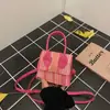 Bolsa Feminina Texturizada 2026 Patchwork de Linho Nova Cor Tendência Color-Blocking Moda Simples de Ombro Cruzado Pequena Quadrada