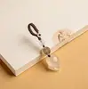 Colgante Cadena para Teléfono Móvil Zorro de Ágata Natural Colgante de Ágata Calcedonia Tejido a Mano DIY Colgante para Llave de Teléfono Móvil