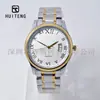 Reloj para hombre con correa de acero personalizado cuarzo impermeable máquina de calendario corazón transmisión en vivo de TikTok con compartimento para carga Chapado en oro