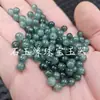 Jadegade jade azul água contas redondas de jade contas soltas de jade contas verde-óleo pulseira colar acessórios contas de jade feitas à mão atacado