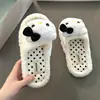 Lindas Zapatillas de Felpa de Gatito de Dibujos Animados para Mujer 2026 Otoño Invierno Zapatillas con Lazo para Niñas Zapatillas Casuales para el Hogar