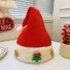 Chapéu de Pelúcia Papai Noel Cereja Vermelha Outono Inverno Foto de Ambiente Adereço de Cabeça Natal Cos Fantasia Chapéu
