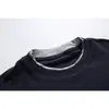 Rumei Marca de Moda Retro Americana Camiseta de Manga Corta Spliced Falsa de Dos Piezas para Hombre Verano Holgada Versátil Informal para Pareja Manga Media