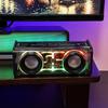 Ao ar livre sem fio bluetooth mecha som duplo chifre pequeno canhão de aço alto volume baixo diafragma cor luzes atacado estéreo
