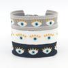 Pulsera de Cinta Bordada Ojo del Diablo Transfronteriza Estilo Étnico Bohemio Apilable Ajustable Pulsera de Tirar