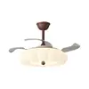 Lámpara Ventilador LED de Techo, Ventilador de Techo Silencioso con Iluminación Integrada para Dormitorio, Comedor Estilo Francés Vintage y Estudio