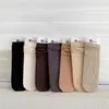 Calcetines de Media Terciopelo de Color Sólido para Otoño e Invierno, Calcetines Cálidos y Gruesos de Coral para Dormir, Calcetines Largos Resistentes al Frío para el Hogar, Suelo y Maternidad