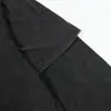 Estampa gráfica estilo retro americano, lavagem desgastada, camiseta de manga longa falsa de duas peças para homens, tendência 240g algodão puro, adequada para primavera e outono