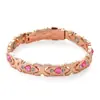 Superventas transfronterizo moda europea y americana pulsera magnética desmontable en forma de corazón aleación ecológica con diamantes pulsera ajustable para mujer