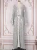 MT103 Ropa Femenina Transfronteriza Nueva Cuello en V Dorado en Relieve Elegante Lujo Ligero Moda Vestido Femenino de Comercio Exterior Europeo y Americano
