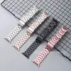 Adecuado para AppleWatch Correa de Apple Watch de Tres Perlas Huawei GT4 Correa Metálica Sólida de Acero Inoxidable