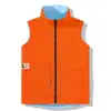 Chaleco de doble cara con logo de comercio exterior para hombres y mujeres, primavera y otoño, overol de construcción para grupos, chaleco de múltiples bolsillos para voluntarios, chaleco