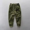 Calça Jeans Masculina Ami de Veludo Cotelê Solta de Perna Larga Pesada Casual Z399