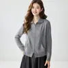 Cardigan de Cachemira de Sarga con Hilo Fantasía Nuevo para Otoño e Invierno Chaqueta de Punto Moda Estilo Adelgazante Holgada Engrosada con Cremallera Cuello Alto