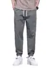 Nuevos Pantalones Harem Sueltos con Cordón, Patchwork Elástico en la Cintura, para Primavera y Otoño, de Marca Moderna, Ropa de Trabajo Deportiva Casual para Hombre