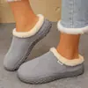 Zapatillas de Casa Baotou para Mujer Zapatos Birkenstock para Exteriores 2026 Otoño/Invierno Zapatos de Ponerse Fácilmente Zapatillas de Algodón de Comercio Exterior con Forro de Terciopelo para Mujer