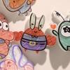 Horquilla de Pelo Bob Esponja de Dibujos Animados Patricio Estrella Linda Corazón de Niña Acrílico Pico de Pato Clip Estudiante Flequillo Clip Lateral