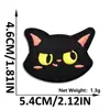 Novos Adesivos de Tecido Bordados Cartoon Autoadesivos de Gato Preto para Jaquetas de Penas, Cachecóis e Luvas de Crianças, Adesivos Decorativos e Adesivos de Patch Sem Costura
