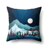 Funda de Almohada de Poliéster Funda de Almohada con Estampado de Pico de Montaña Funda para Cojín de Cintura Cojín para Coche Funda para Cojín de Mesita de Noche QTA26