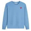 Play marca da moda bordado de coração amoroso coração vermelho algodão puro casual PIAY manga longa moda casal gola redonda moletom