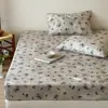 Protetor de colchão de gaze de camada dupla 100% algodão, item único, 90x200cm para dormitório estudantil, quarto principal, capa de colchão lavável