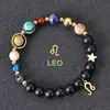 Venta Caliente de AliExpress Pulsera de Ocho Planetas Doce Constelaciones Pulsera de Piedra Mate con Cuentas Pulsera de Planeta 12 Constelaciones