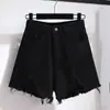 Shorts de Mezclilla Talla Grande Spice Girls para Mujer Verano Delgados para Chicas Curvy Cintura Alta Adelgazantes Talla Pequeña Rasgados Pierna Ancha Forma A Pantalones Cortos