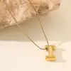 Nueva Moda de Lujo Ligero Cadena para Clavícula de 26 Pliegues Collar Acero de Titanio Color Dorado 18K Joyería Resistente al Color Accesorios Versátiles